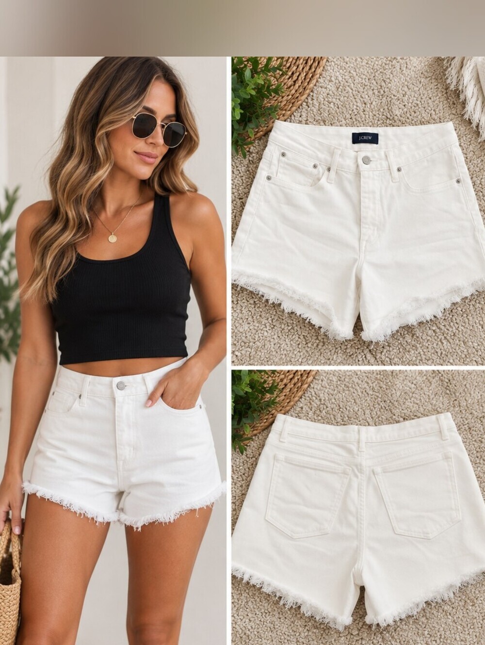 J. Crew Women's Cream Jean Shorts